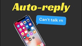 How to Setup AutoReply on iMessage [upl. by Trueman]