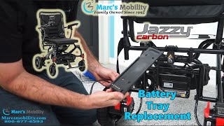 How to Replace the Battery Tray in the Jazzy Carbon Folding Powerchair [upl. by Eniron266]