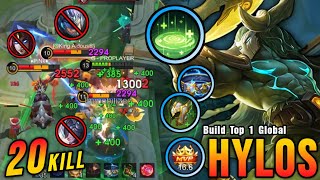 20 Kills Killer Tank Hylos Deadly EXP Laner  Build Top 1 Global Hylos  MLBB [upl. by Colan]