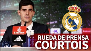 La primera rueda de prensa de Courtois con el Madrid  Diario AS [upl. by Harraf]