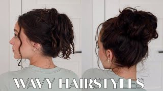 Go to easy hairstyles for WAVY hair cute amp heatless [upl. by Inna672]