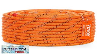 VEVOR Double Braided Polyester Rope 12 in x 120 ft 48 Strands Review [upl. by Atipul]