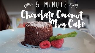 5 Minute Microwave Chocolate Coconut Mug Cake – Ep 1 [upl. by Phebe]