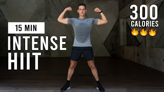 15 Min Intense HIIT Workout For Fat Burn amp Cardio No Equipment No Repeats [upl. by Theone740]