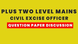 CIVIL EXCISE OFFICER QUESTION PAPER ANSWER KEY DISCUSSION [upl. by Nawuq]