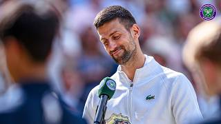 quotHe was playing some unbelievable tennisquot  Novak Djokovic  Oncourt Interview  Wimbledon 2024 [upl. by Fidelas827]