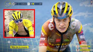 Vingegaard DESTROYS Tadej Pogacar on Col du Granon  Tour de France 2022 Stage 11 [upl. by Ruenhcs]