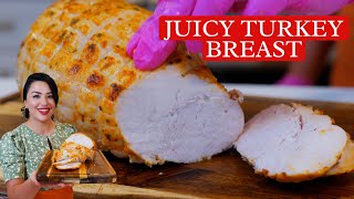 SUPER EASY JUICY TURKEY BREAST ROAST RECIPE small portion Budget Friendly [upl. by Enerod]