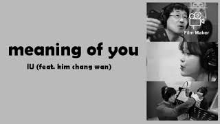 IU feat Kim chang wan  Meaning of you easy lyrics [upl. by Streeto]