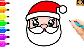 DISEGNI DI BABBO NATALE 🎅 COME DISEGNARE BABBO NATALE FACILE😍FOTO DI DISEGNO🌈DISEGNI FACILI [upl. by Einnos]