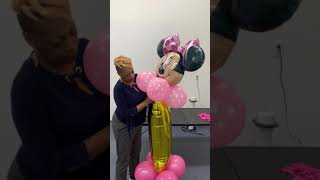 How to Make Minnie Mouse Number Balloon Column DIY Party Decorating Kit instructions March 1 2019 [upl. by Sivia]