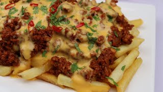 Loaded Fries with Cheese SauceQuick And Easy Recipe By Recipes Of The World [upl. by Atilrak814]