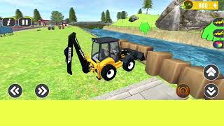 Drive JCB And Unloading stone From Dumper Truck in game 🔥 dumper​ truck​ tractor [upl. by Arodoet639]