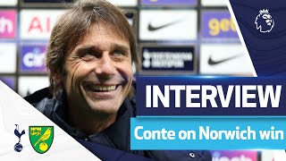 “It was a good day”  Conte postmatch reaction  SPURS 30 NORWICH [upl. by Dnartreb]