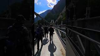 Beautiful bridge crossing uttrakhand uttrakhandtourism valleyofflowers hemkundsahib bridge [upl. by Akili557]