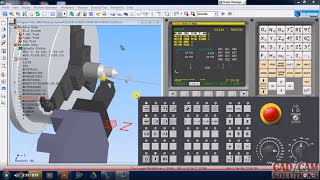 Basic CNC Programming  Step turning G71 SSCNC SIMULATION 2 [upl. by Ahsinahs]