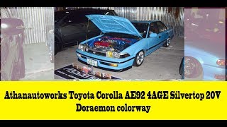 Athanautoworks Toyota Corolla AE92 4AGE Silvertop 20V Doraemon colorway [upl. by Vernen11]