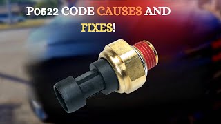 🚨 Check Engine Light P0522 Code Explained amp Easy Fixes 🔧 [upl. by Ahsuas]