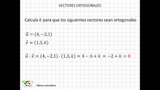 12 Vectores ortogonales [upl. by Aidan]