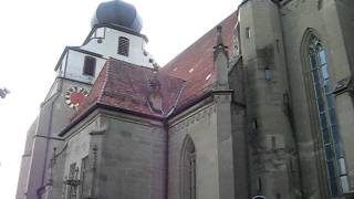 Herrenberg Stiftskirche 911 Sabbatläuten und Uhrenschlag [upl. by Ydniahs]