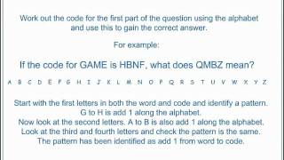 11 Plus Non Verbal Reasoning Exam Practice Questions  Word Letter Codes [upl. by Atibat112]