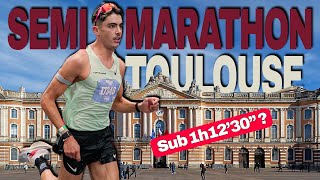 NOUVEAU RECORD AU SEMIMARATHON DE TOULOUSE  211km à plus de 17kmH [upl. by Ymer247]