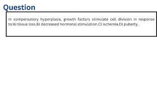 In compensatory hyperplasia growth factors stimulate cell division in response to [upl. by Ataliah]