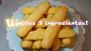 Vainillas caseras EN MINUTOS 3 ingredientes soletillas [upl. by Lanos]