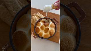 ASMR SMORES DIP asmr satisfying dessert smoresdip recipe kitchen dessertideas [upl. by Nylaroc]