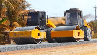 How Team Gravel Paving MACHINERY Building Roads In The Field​ With High standard and quality [upl. by Billen]