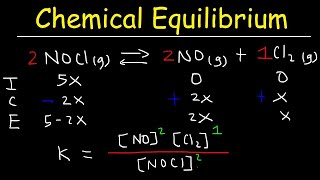 Chemical Equilibrium Constant K  Ice Tables  Kp and Kc [upl. by Leasi]