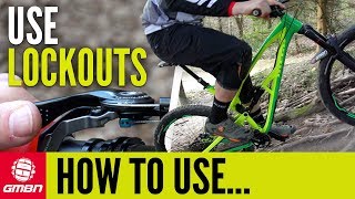 How To Use Lockouts On Your Mountain Bike Suspension [upl. by Llerraf676]