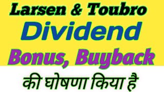 Larsen amp Toubro Share Latest News Today  LampT Share Analysis Target 🎯 Dividend [upl. by Enoid]