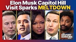 Elon Musk Capitol Hill Visit Sparks Democrat MELTDOWN [upl. by Suhpesoj]