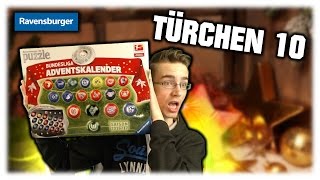 TÜRCHEN 10  RAVENSBURGER 3D BUNDESLIGA PUZZLE ADVENTSKALENDER  PacksUnited [upl. by Lyns]