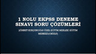 EKPSS 1 Nolu Deneme Sınavı Soruları Çözümü [upl. by Ariamoy890]