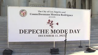 Depeche Modes David Gahan Martin Gore honored with Depeche Mode Day in LA unedited [upl. by Aiuqal]