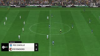 PEC Zwolle vs Feyenoord 18082024 Eredivisie EA FC 24 [upl. by Annaya]