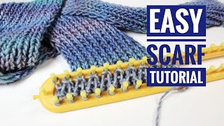 How to Loom Knit an Easy Infinity Scarf DIY Tutorial [upl. by Shaefer977]