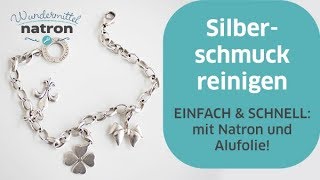 Wie SILBERSCHMUCK reinigen mit Natron [upl. by Elleinod]