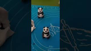 fondant work panda tutorial cakedecorating subscribe youtubeshorts shorts reels cakedesign [upl. by Sancho]