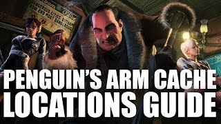 Batman Arkham Origins All Penguin Arms Cache Locations Guide 16 [upl. by Nils843]