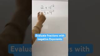 Getting Rid of Negative Exponents  Fractions mathematics math shorts [upl. by Antoinetta]