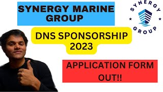 Synergy Marine Group DNS Sponsorship 2023  Application Form  Eligibility Criteria [upl. by Downing]