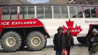 Tour at Athabasca Glacier Alberta Canada [upl. by Novoj]