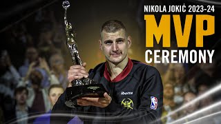 Nikola Jokić Full 202324 MVP Trophy Ceremony 🏆 [upl. by Gary548]