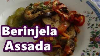 Berinjela assada na fritadeira a ar [upl. by Ahsiuqat]