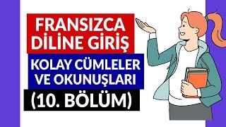 10  Fransızca Diline Başlamak İçin Kolay Cümleler Ve Okunuşları [upl. by Lougheed434]