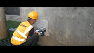 Concrete Pull off Adhesion Tester to Test Tile Bond Strength [upl. by Kimon927]