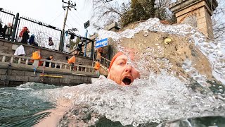 Video 424 Winterschwimmen Peking eine Armlänge [upl. by Apostles]